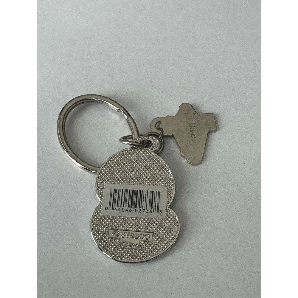 Swibco Las Vegas Keychain Initial S Green Glitter Souvenir Metal Key Ring 02734‎